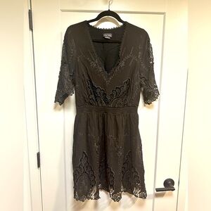 Size 16 City Chic Black Lace Dress with Cutouts